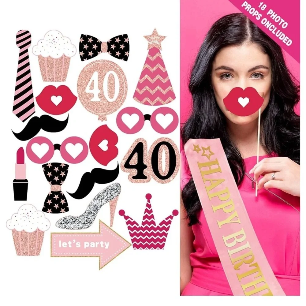 40th Birthday Party Decoration Set